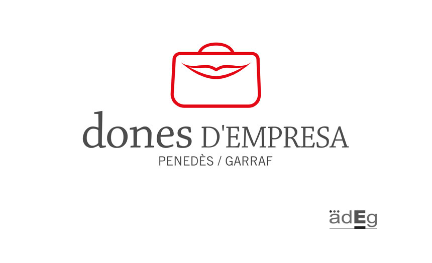 garraf, penedes, disseny grafic logotip imatge corporativa de DONES D'EMPRESA emprenedora